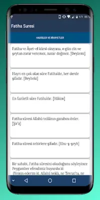 Fatiha Suresi Ve Faziletleri android App screenshot 1